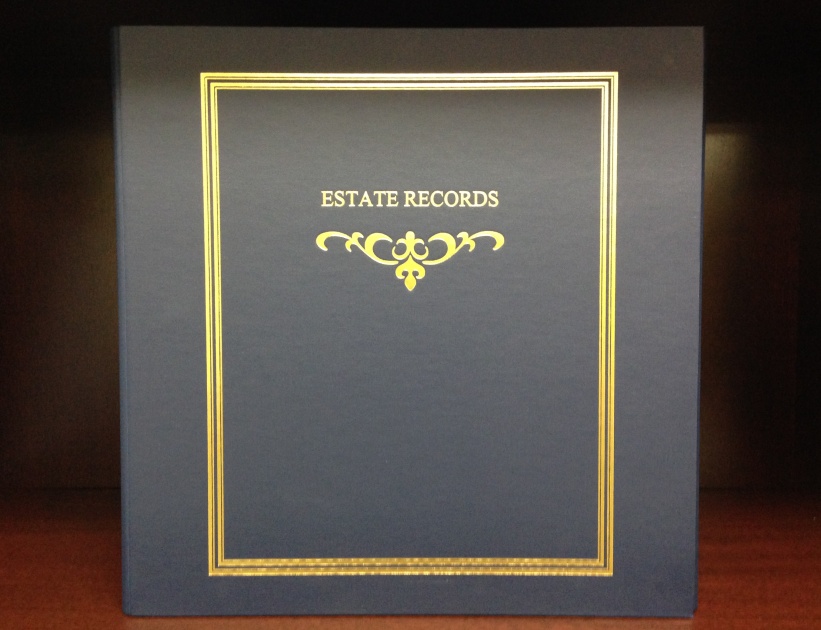 Deluxe "Estate Records" Tri-fold Binder - Blue