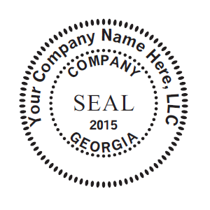 Oversized 2" Company Seal PSI SlimStamp 50R Stamp for Limited Liability Companies