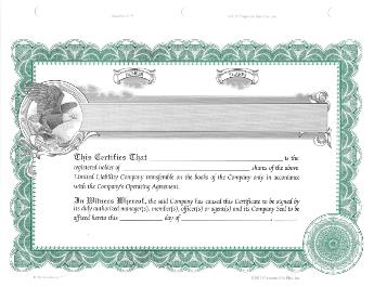 StockSmith Certificate with Shares for LLC