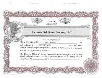 20 Custom StockSmith Certificates with Shares for LLC