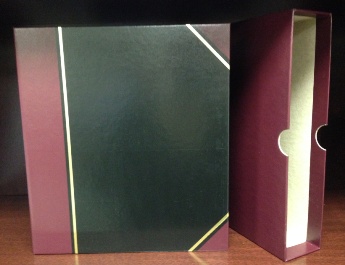 Deluxe 1½" Binder and Slip Box - Black & Burgundy